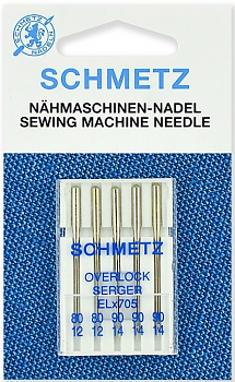 Иглы для швейных машин Schmetz №80-90 оверлочные