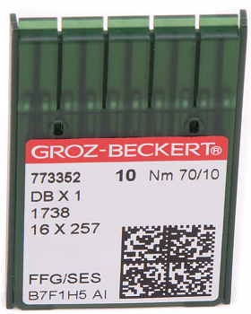 Иглы для промышленных машин Groz-Beckert DBх1 FFG/SES №70