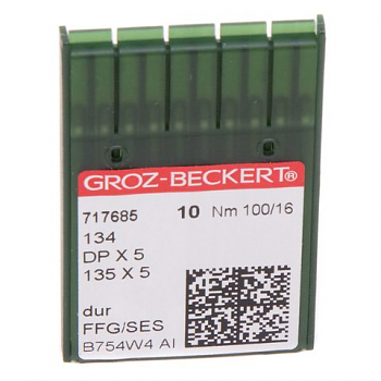 Иглы для промышленных машин Groz-Beckert DPx5/134 FFG/SES №100